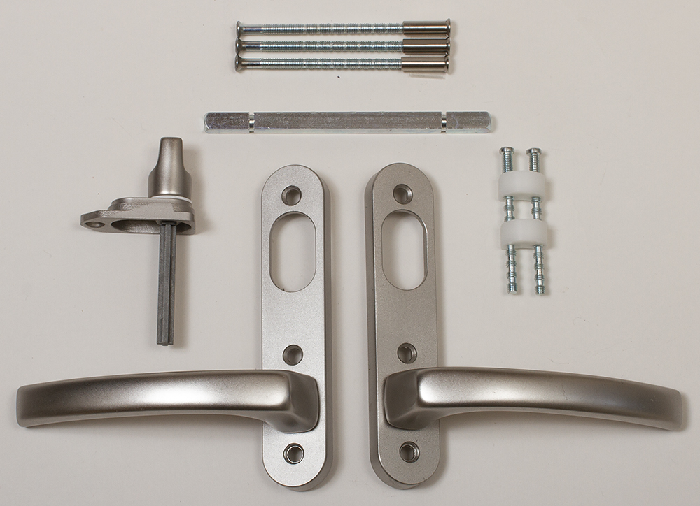 Handtagssats Vred insida och cylinder utsida till Svenska Fönster, SP, Traryd, Mockfjärds altandörrar